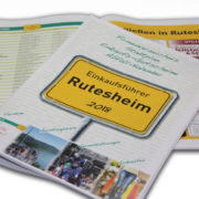 Rutesheim Einkaufsführer 2018 - Innenansicht Firmenverzeichnis und Themenseite "Genießen in Rutesheim"