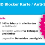 RFID Blocker / NFC Blocker / Schutzkarte: Schützt Ihre Kreditkarten vor digitalem Datenklau im Vorübergehen