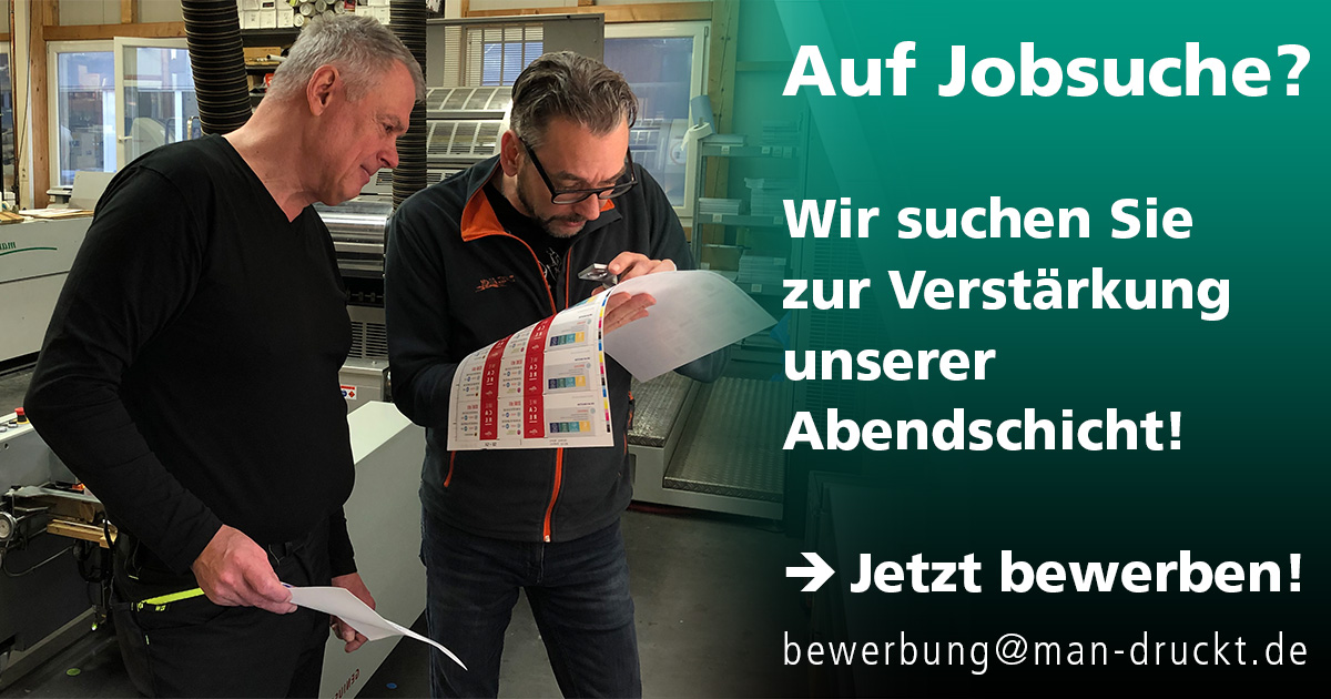 Aktuelle Jobangebote: Mehrere Minijobs oder Teilzeitjobs in der Abendschicht für unsere Spezialdruckerei für Plastikkarten-Produktion, UV-Offsetdruck, Digitaldruck, Lentikulardruck in Rutesheim Stuttgart.